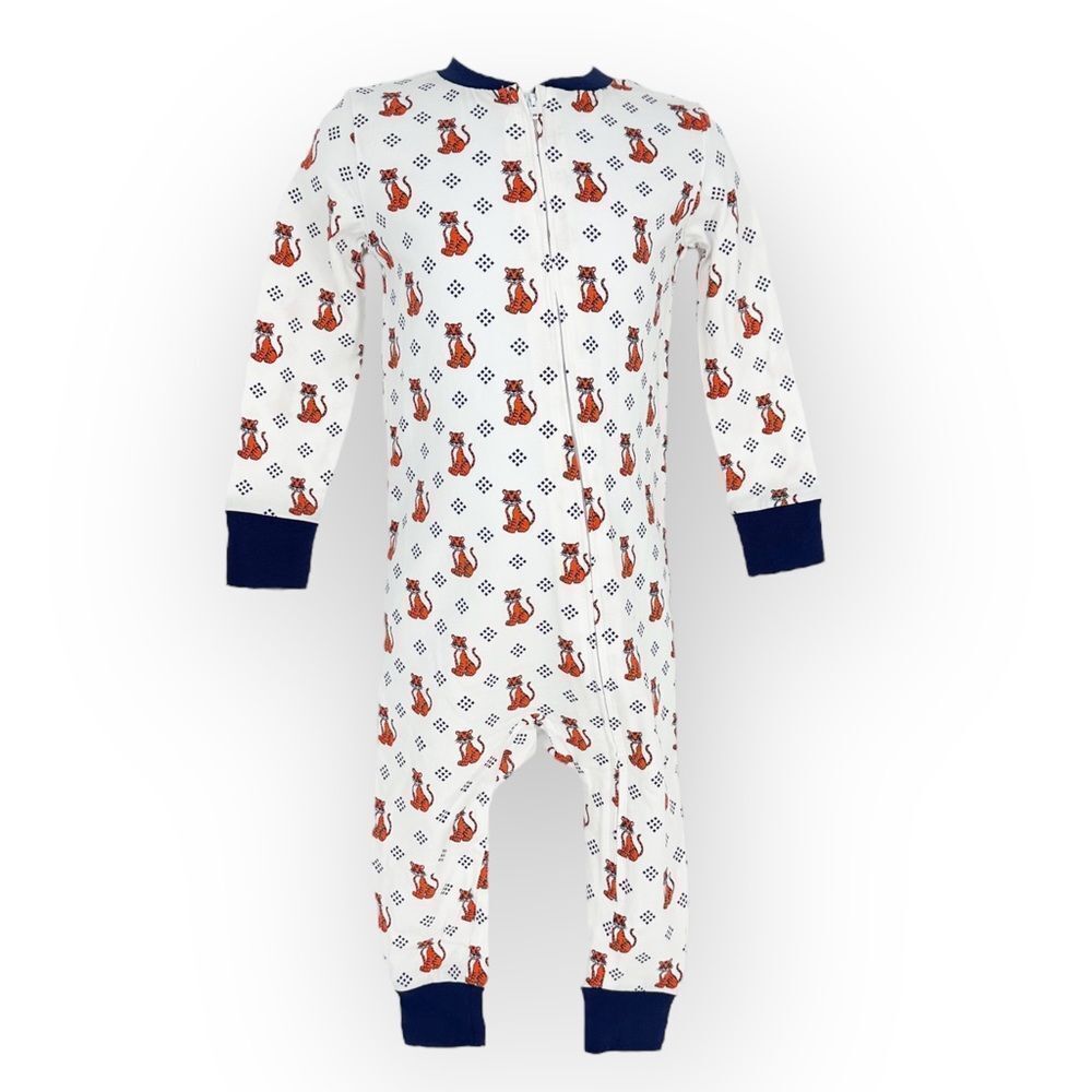 AUBURN TIGERS ZIPPER ROMPER SLEEPER NWT AU Auburn University- War Eagle
